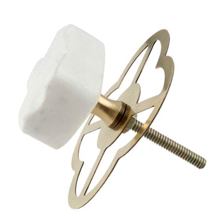 White Stone Drawer Knobs